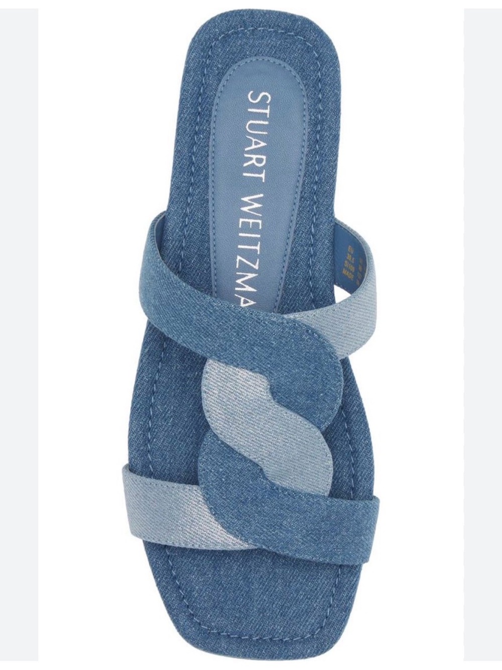 Stuart Weitzman Denim Ibiza Slide Sandal